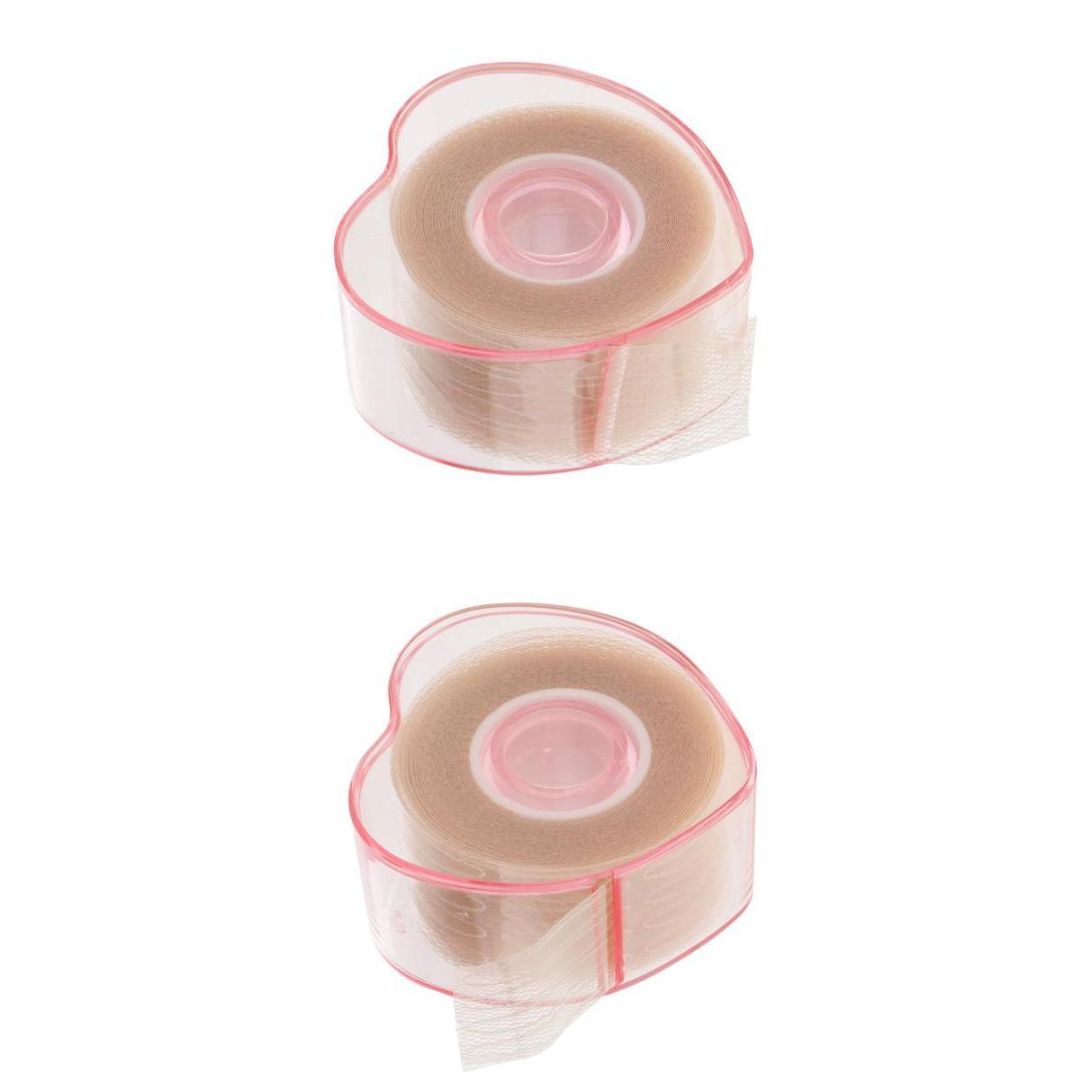 2 Rolls Invisible Fiber Double Eyelid Lift Strips Tape Glue Adhesive Sticker