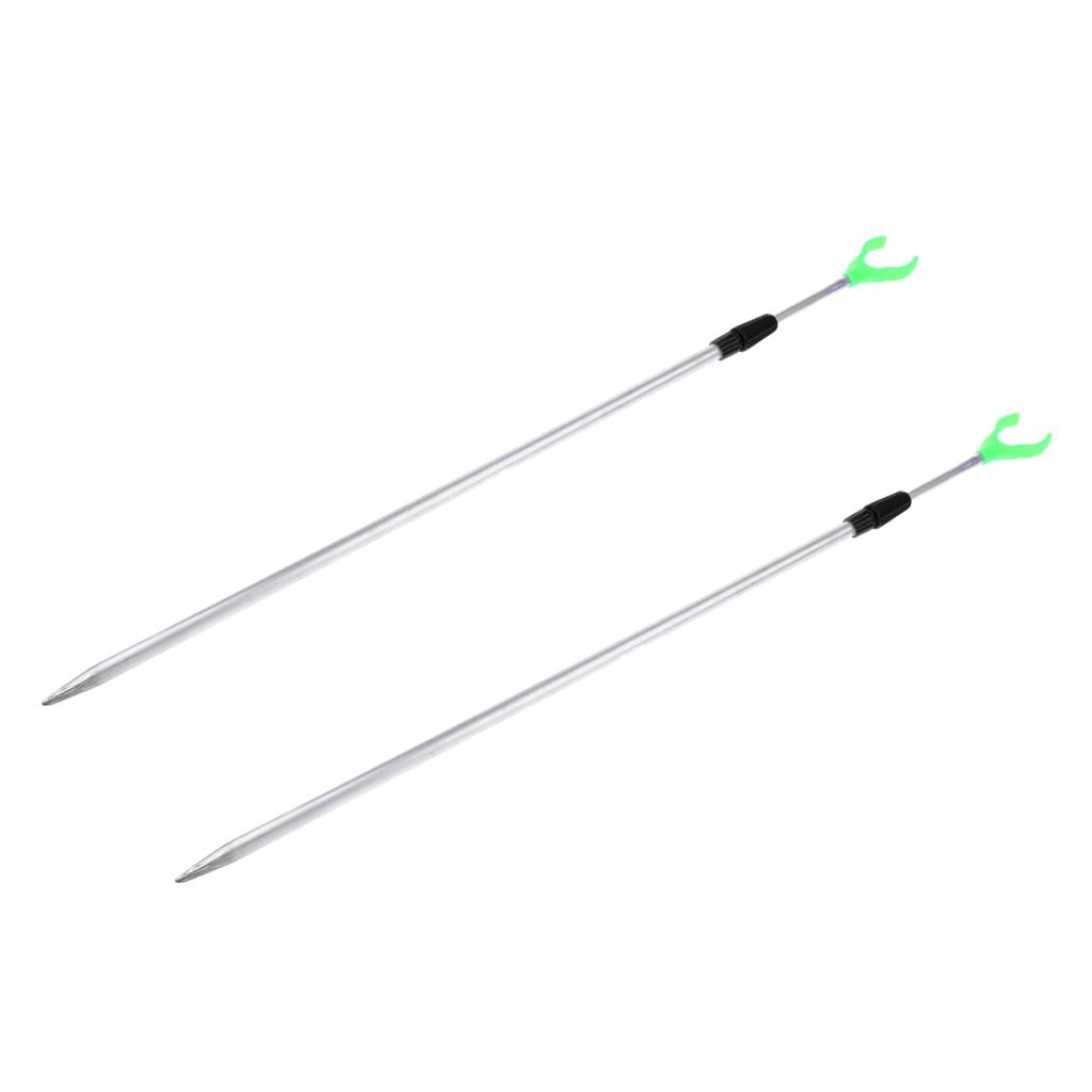 2pcs Telescopic Fishing Rod Rest Fishing Rod Stand Bracket Ground Holder
