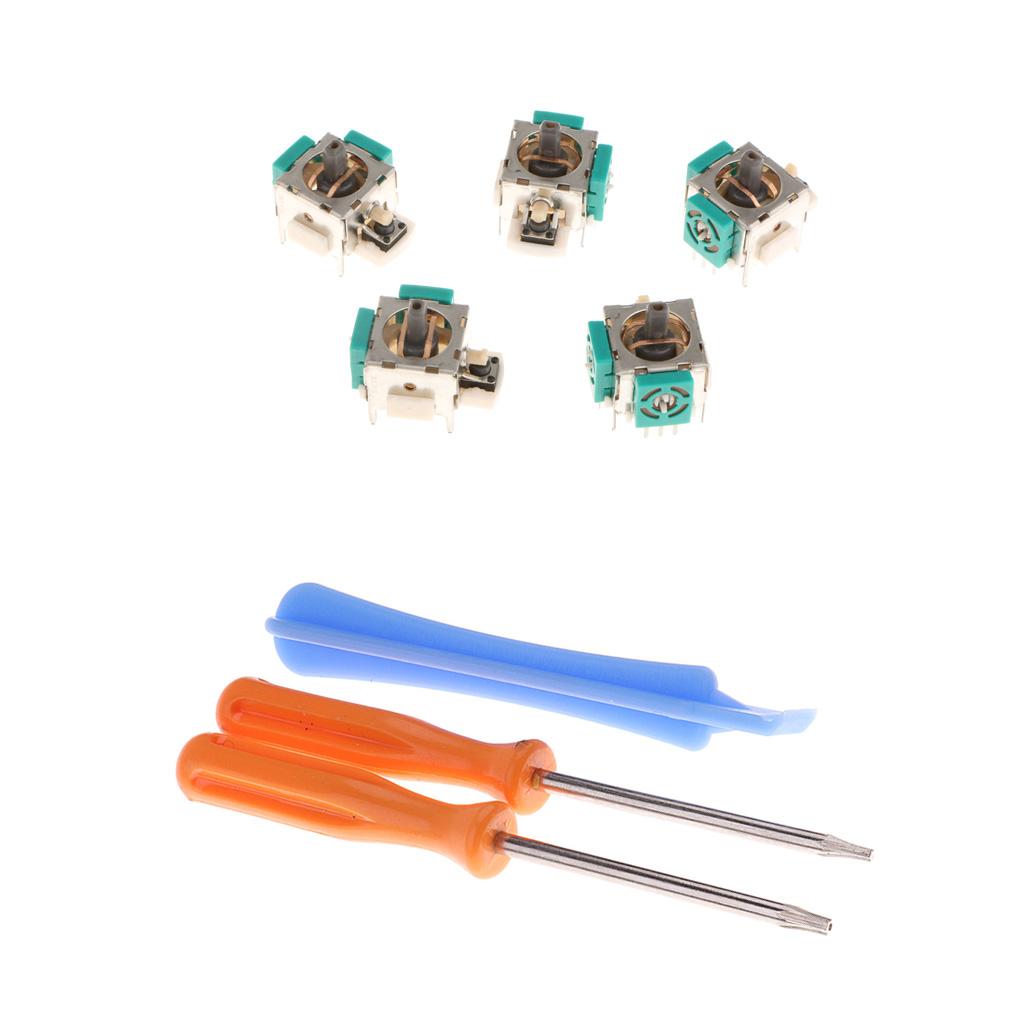 5 x Analog Stick 3D Rocker Joystick Axis + T8H T6 Screwdrivers for 360