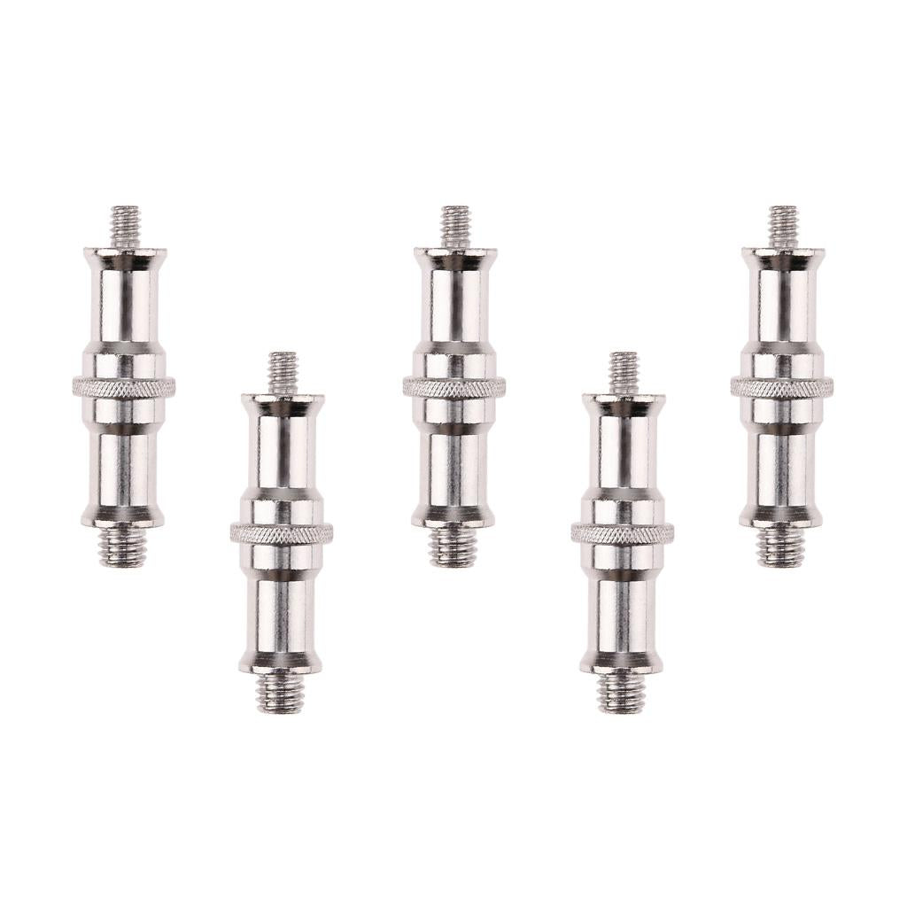 5Pieces 1/4 to 3/8" Spigot Stud Screw Tripod Adapter for Flash Light Stand"