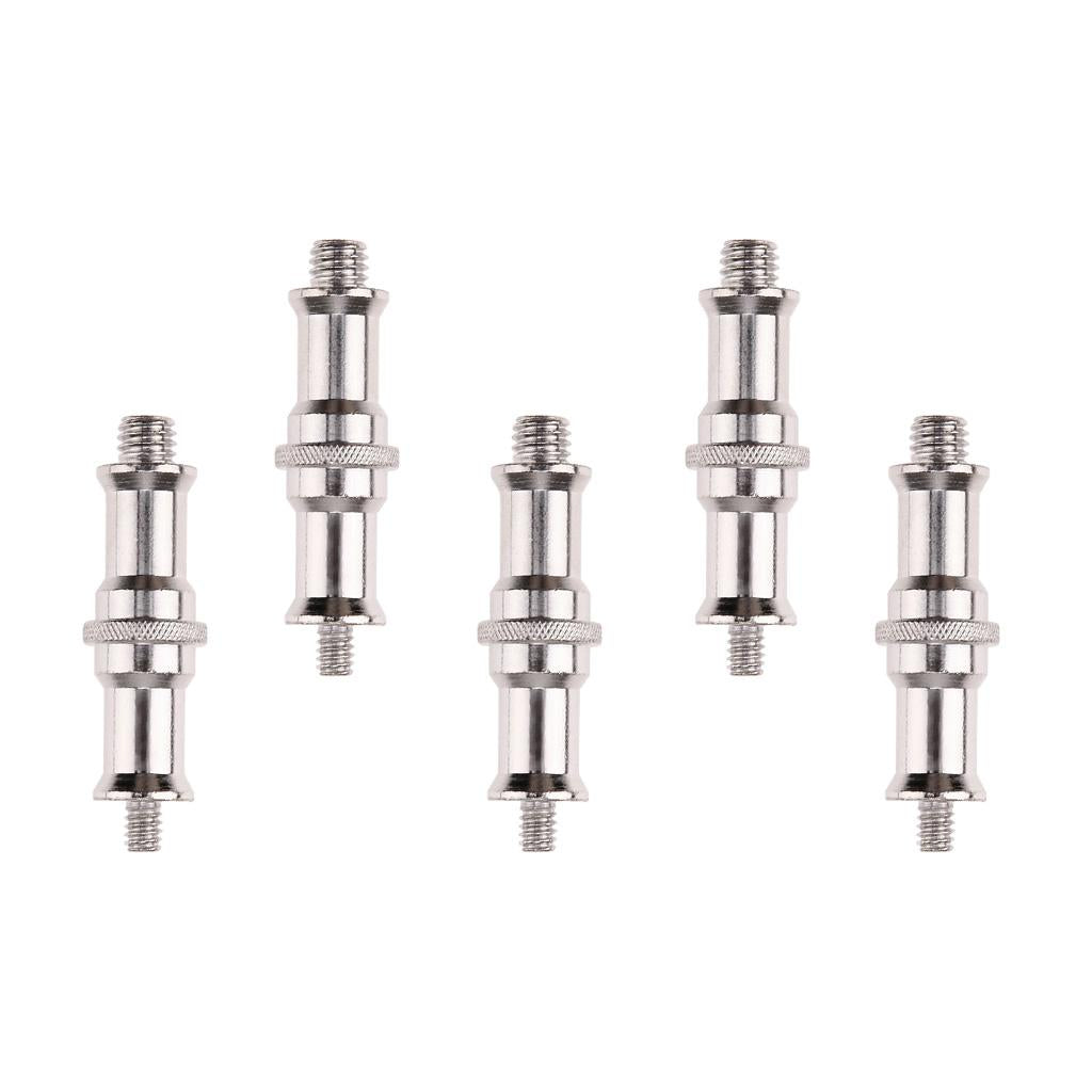 5Pieces 1/4 to 3/8" Spigot Stud Screw Tripod Adapter for Flash Light Stand"