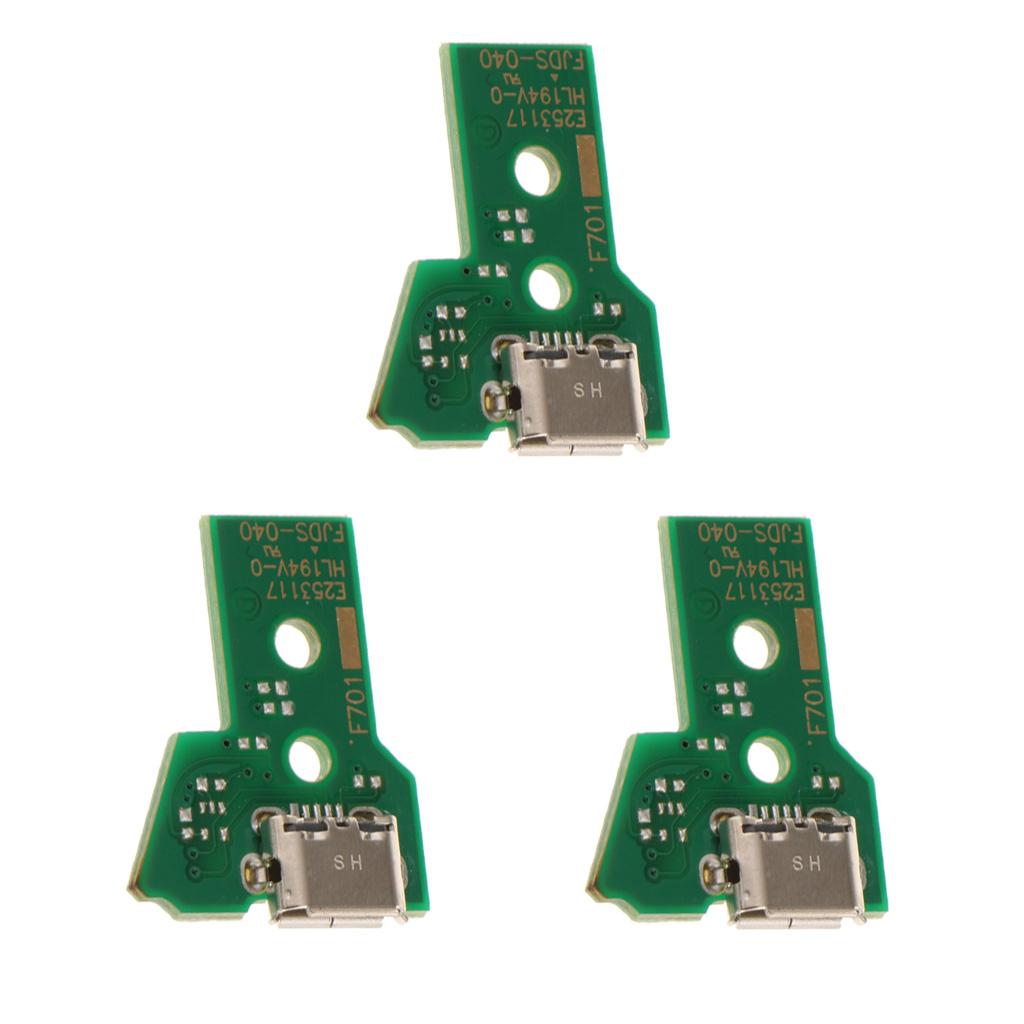 3Pieces USB Charging Port Board 12 Pin JDS-040 for Sony PS4 Pro Dualshock 4