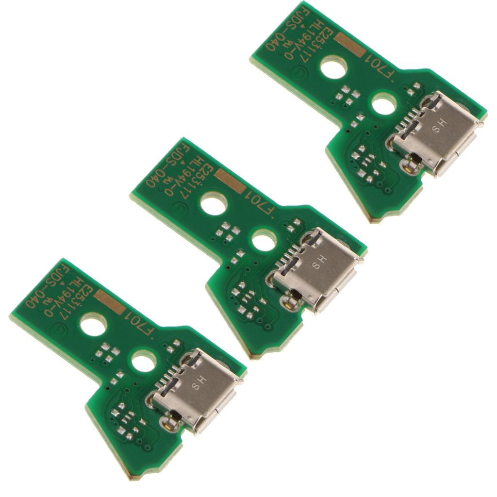 3Pieces USB Charging Port Board 12 Pin JDS-040 for Sony PS4 Pro Dualshock 4