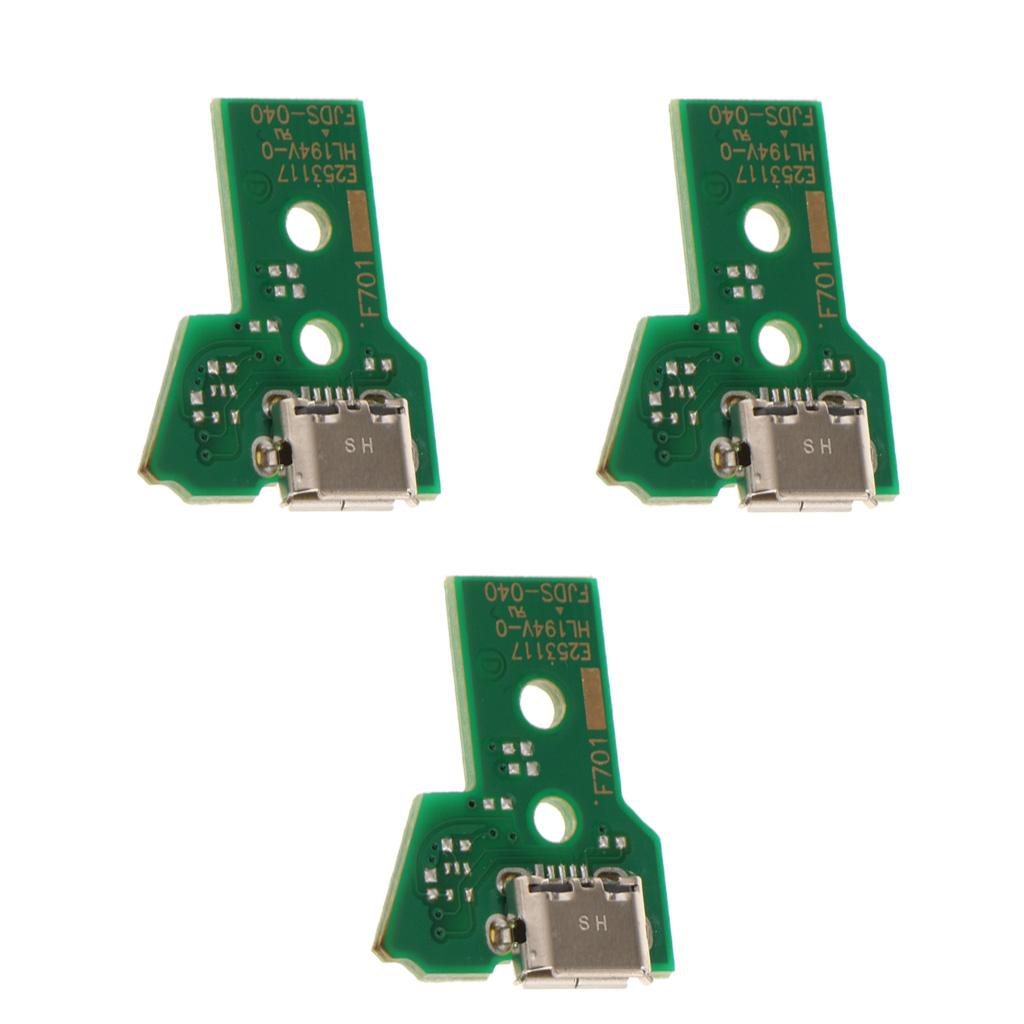 3Pieces USB Charging Port Board 12 Pin JDS-040 for Sony PS4 Pro Dualshock 4