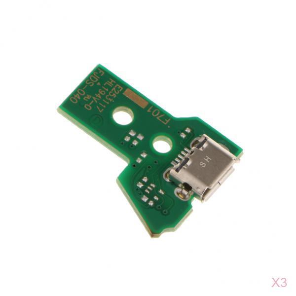 3Pieces USB Charging Port Board 12 Pin JDS-040 for Sony PS4 Pro Dualshock 4