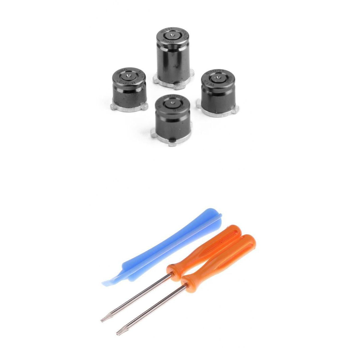 Black Aluminum Buttons Mod Kit + Repair Tools for One Controller