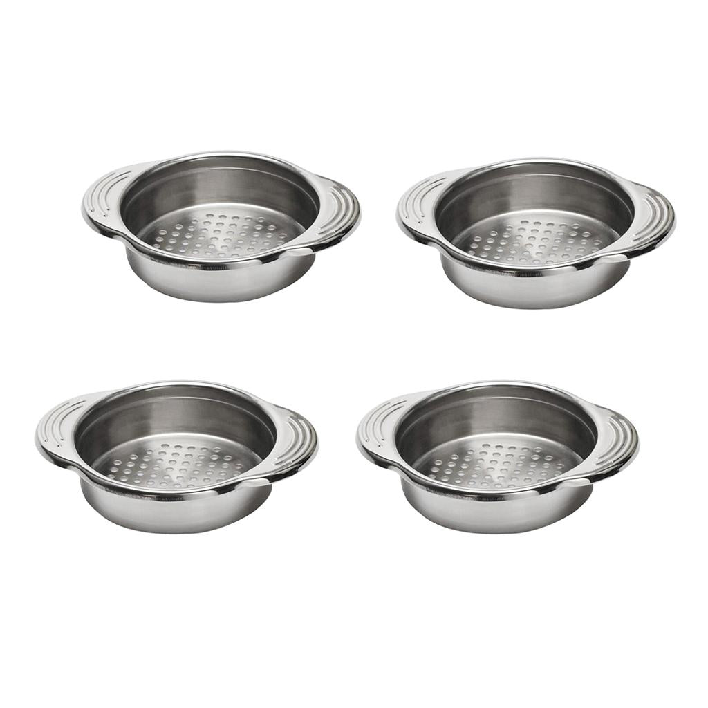 4pcs Can Tin Colander Kitchen Tuna Sweetcorn Strainer Stainless Steel Round