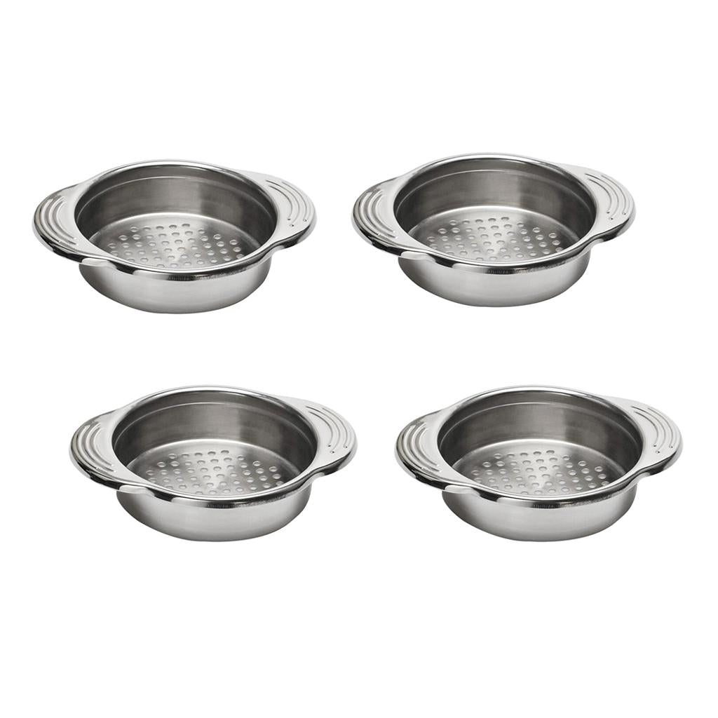 4pcs Can Tin Colander Kitchen Tuna Sweetcorn Strainer Stainless Steel Round
