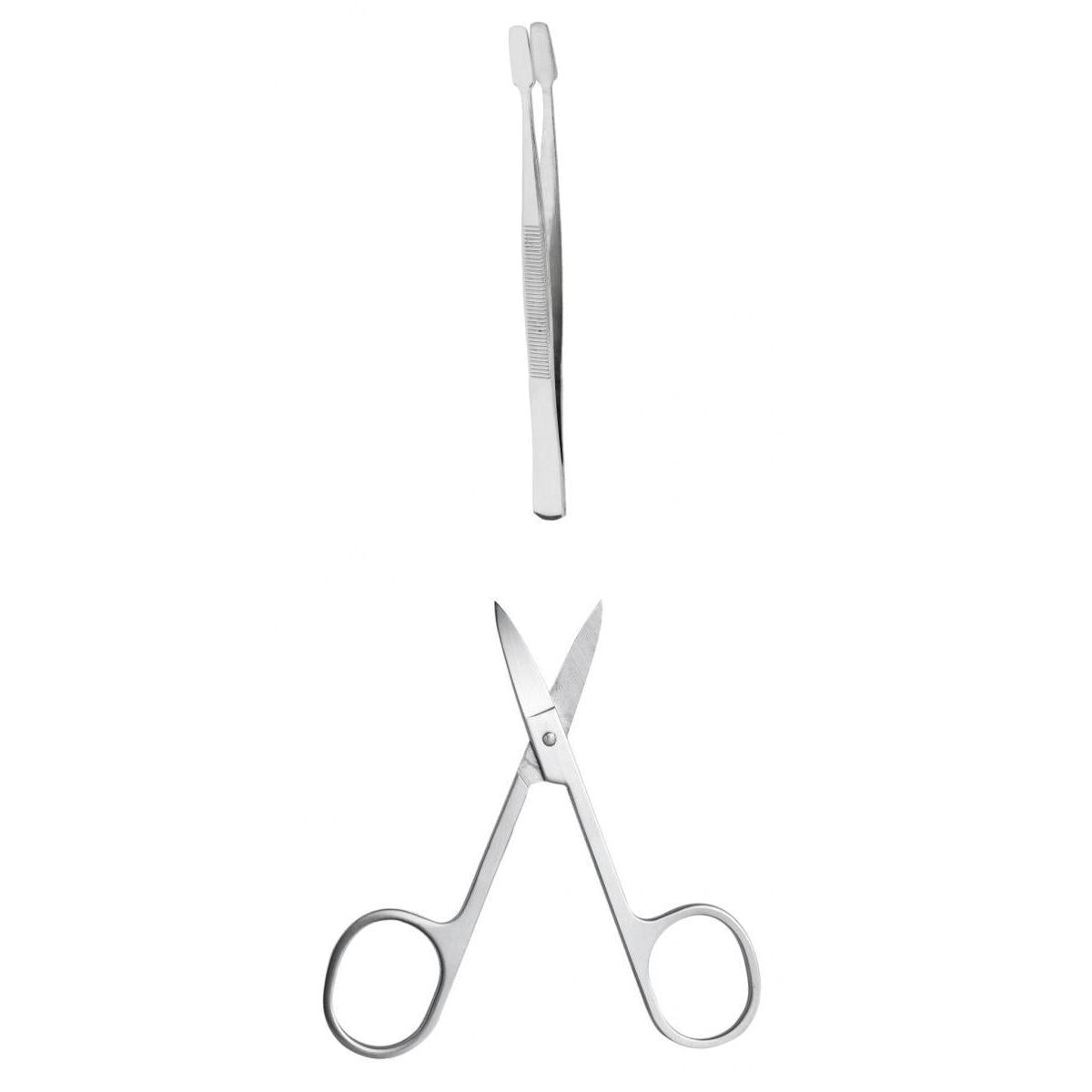 2 Eyelash Tweezers Clip Extension False Lash Applicator Scissor Trimmer Tool