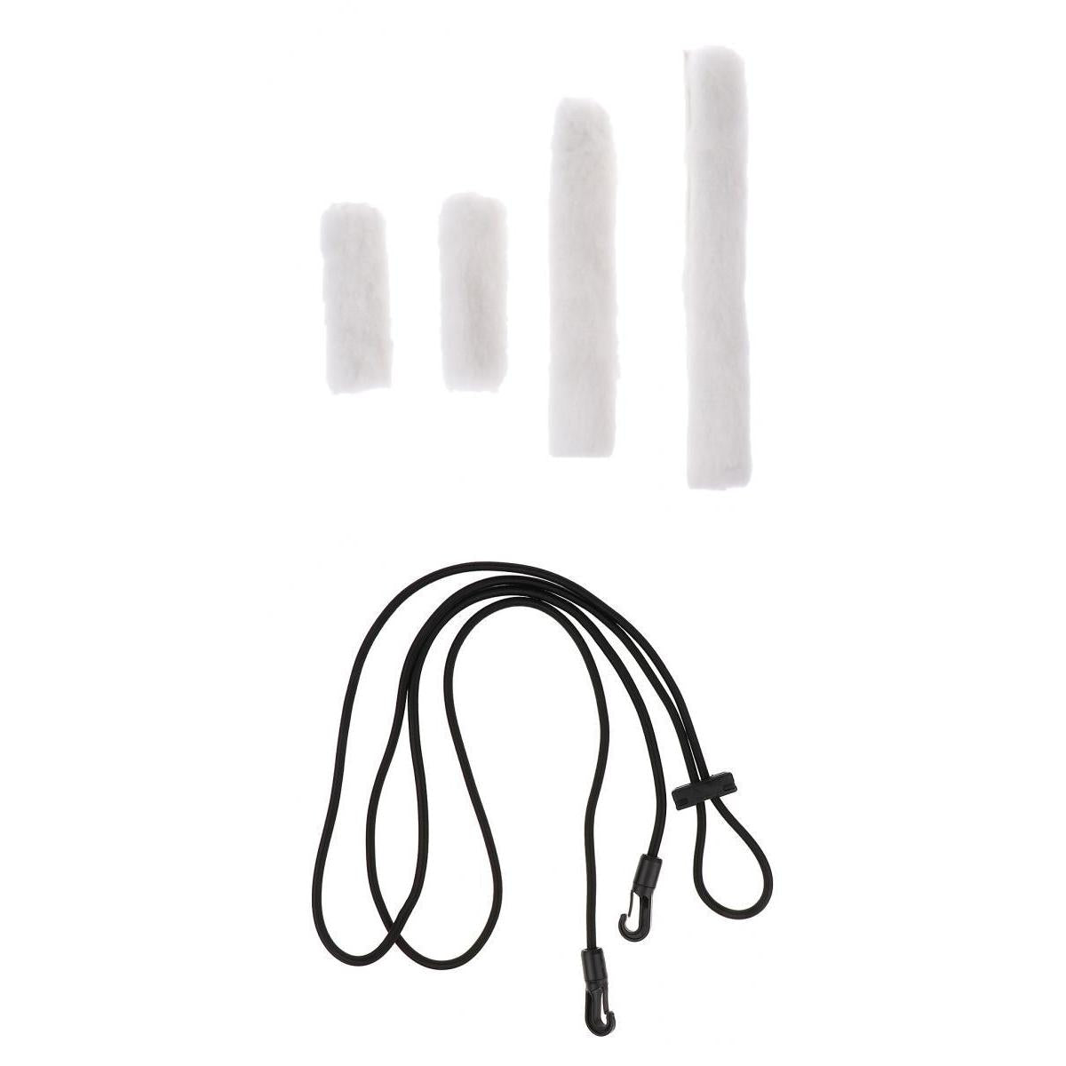 4pcs Fleece Horse Noseband Cover w/ 300cm Neck Stretcher Equestrian Supplies