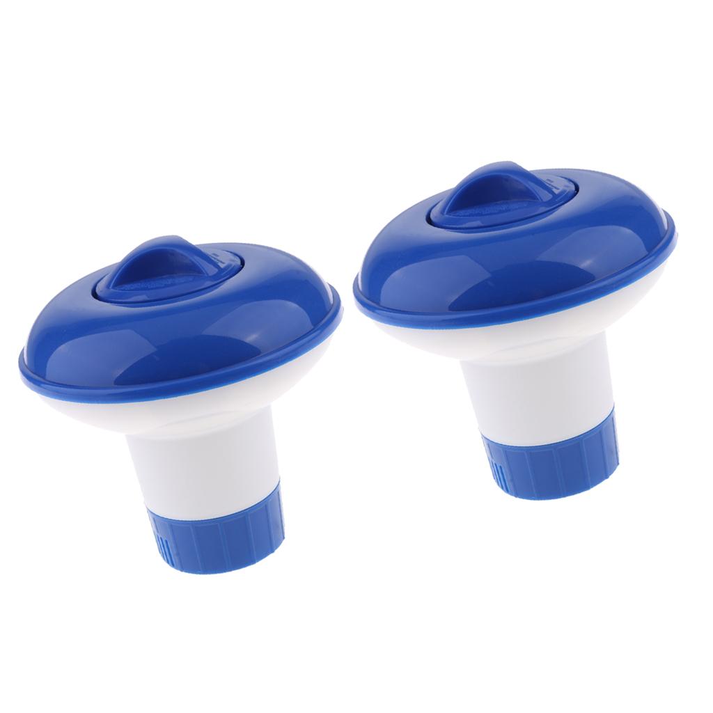 2x Automatic Adjustable Swimming Pool Spa Floating Chlorine Dispenser 5 Inch