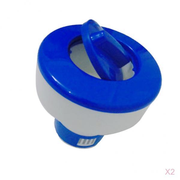 2x Automatic Adjustable Swimming Pool Spa Floating Chlorine Dispenser 8 Inch