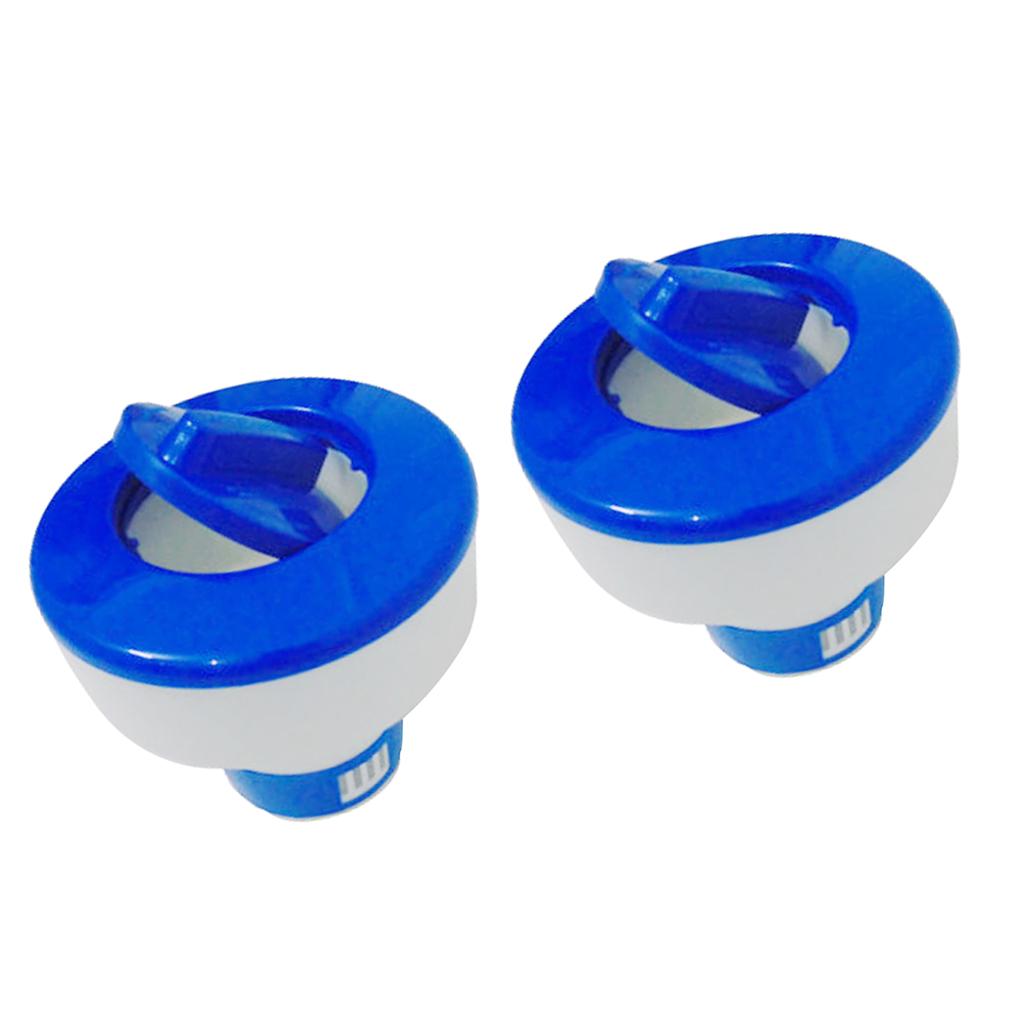 2x Automatic Adjustable Swimming Pool Spa Floating Chlorine Dispenser 8 Inch
