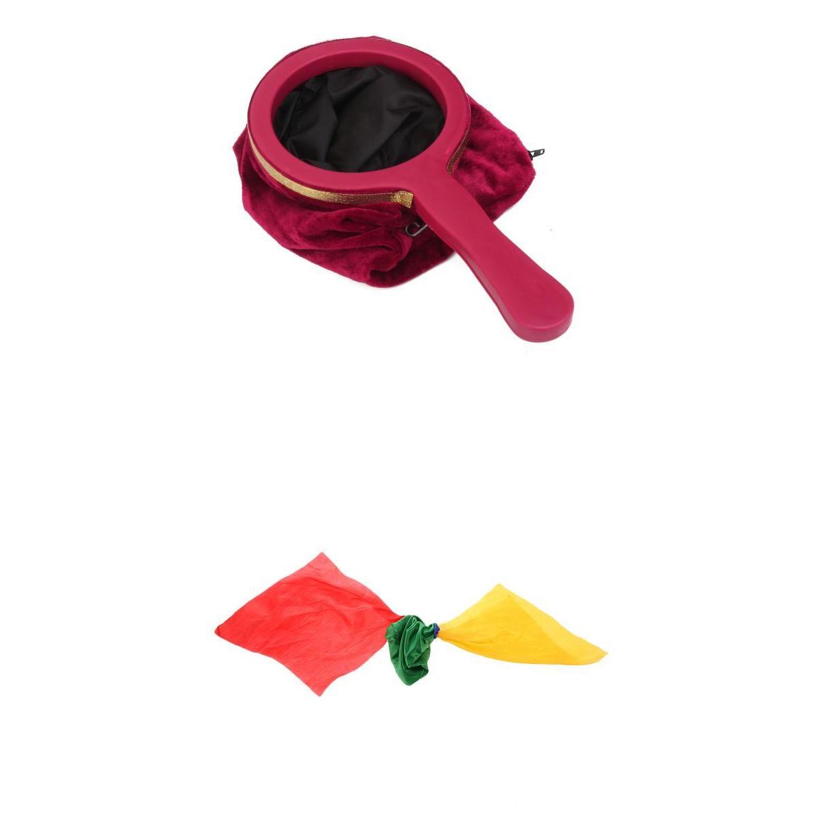 Change Color Silk Scarf and Magic Change Bag for Magic Performance Props Toy