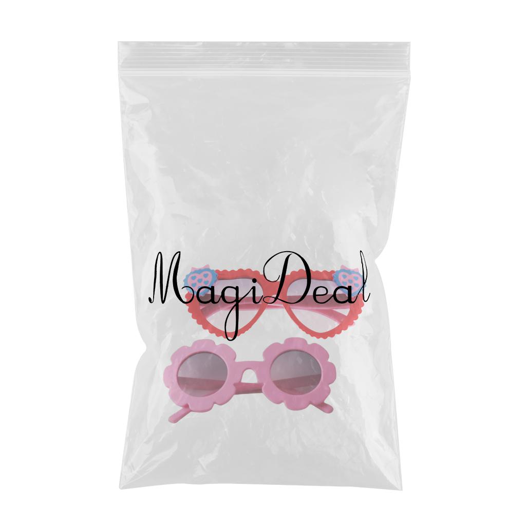 2Pcs Kids Baby Girls Soft Plastic UV400 Sunglasses Eyewear