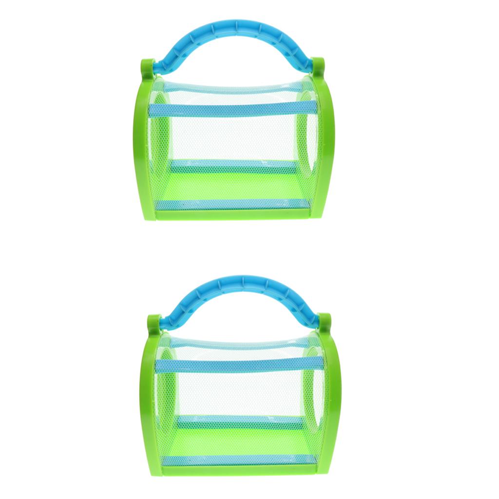 2x Backyard Exploration Critter Insect House Sturdy Plastic Bug Cage Green