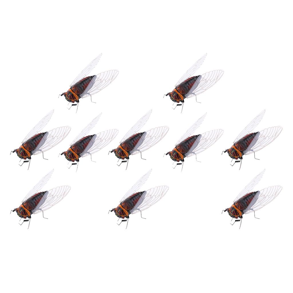 10Piece Realistic Insect Animal Pot Hanger Fridge Magnet Garden Decor Cicada