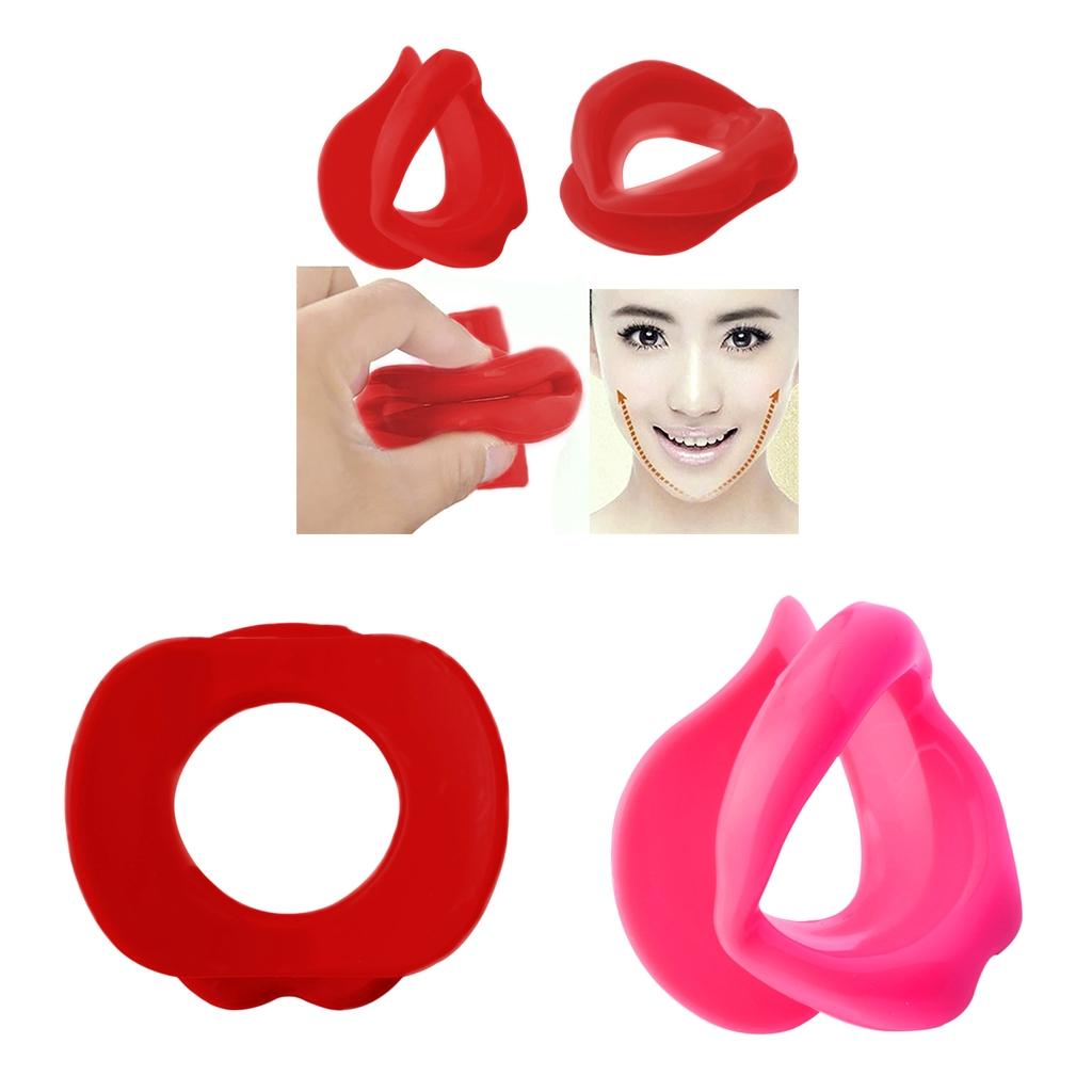 2x Silicone Face Lift Slimmer Lip Trainer Tightener Muscle Oral Exerciser