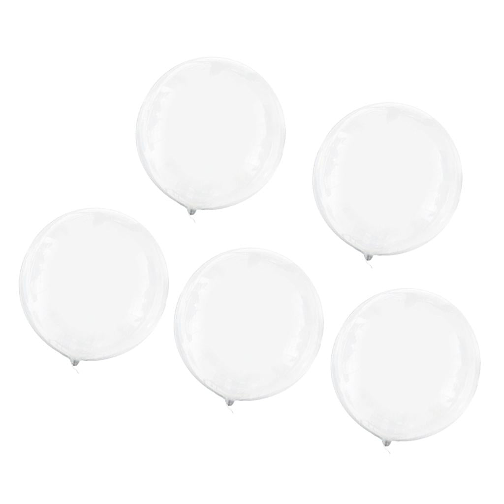 5 PCS 24'' Round Clear Balloon Confetti Birthday Wedding Party Balloons
