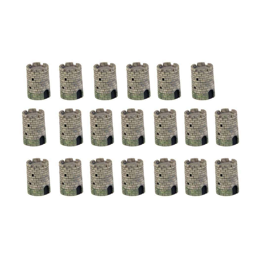 20pcs Mini Round Castle Dollhouse Landscape Bonsai Craft Home Garden Decor