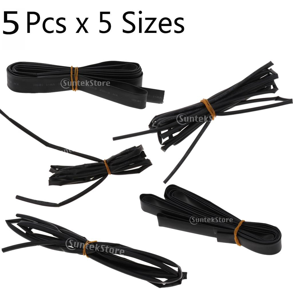 5Set Ratio 2:1 Waterproof Heatshrink Tube Tubing Heat Shrink Sleeve Wrap 2M