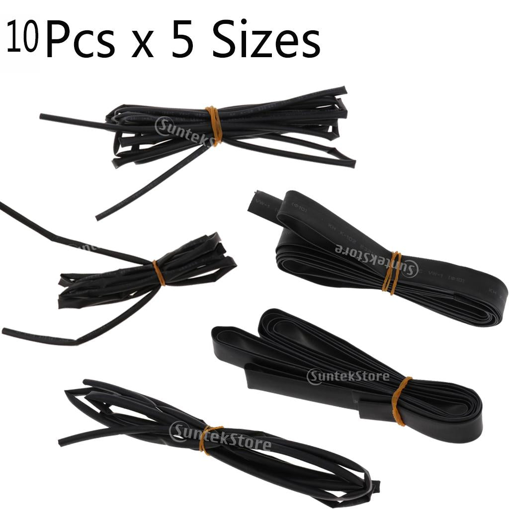 10Set Ratio 2:1 Waterproof Heatshrink Tube Tubing Heat Shrink Sleeve Wrap 2M