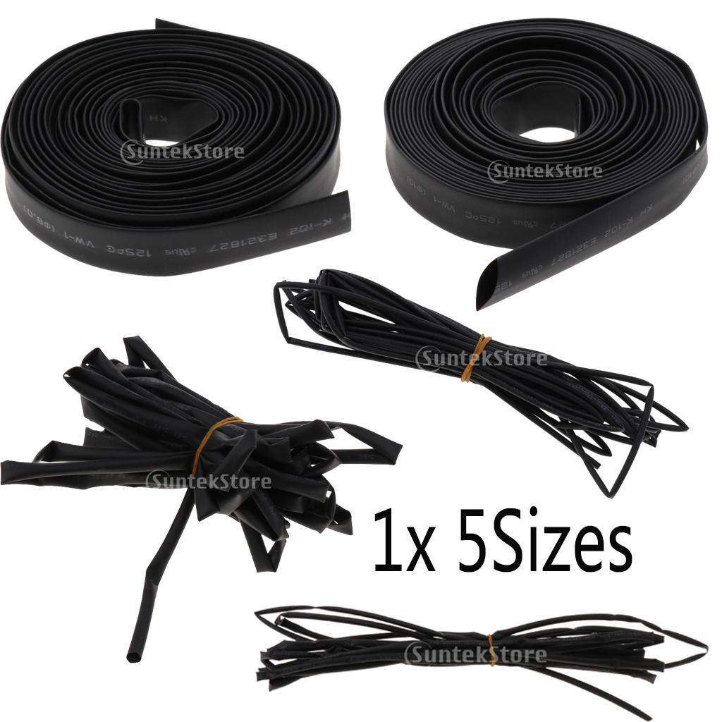 1Set Ratio 2:1 Waterproof Heatshrink Tube Tubing Heat Shrink Sleeve Wrap 5M