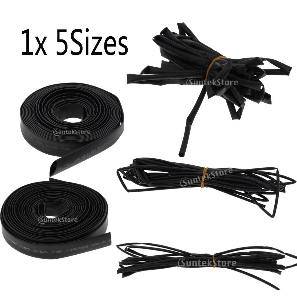 1Set Ratio 2:1 Waterproof Heatshrink Tube Tubing Heat Shrink Sleeve Wrap 5M