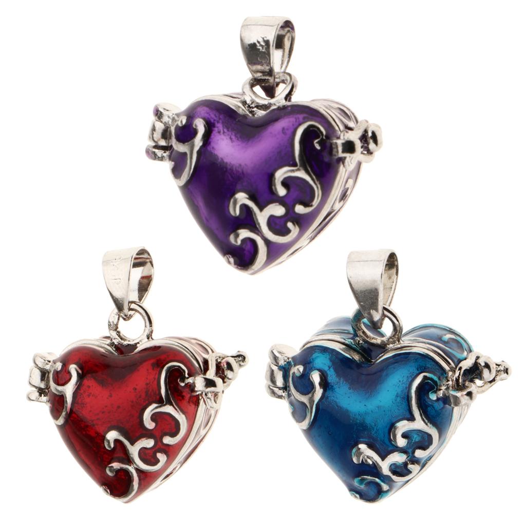 15 Piece Enamel Heart Cremation Memorial Pet Human Urn Pendant Mixed Color