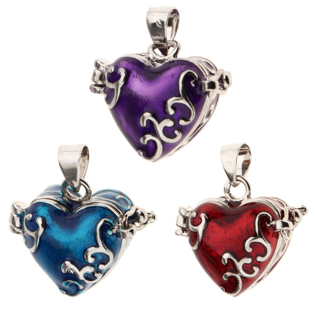 15 Piece Enamel Heart Cremation Memorial Pet Human Urn Pendant Mixed Color