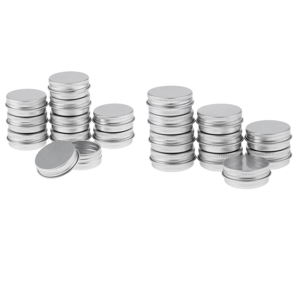 20pcs 15ml Aluminium Lip Balm Tin Pots Cosmetic Cream Jar Bottle Containers