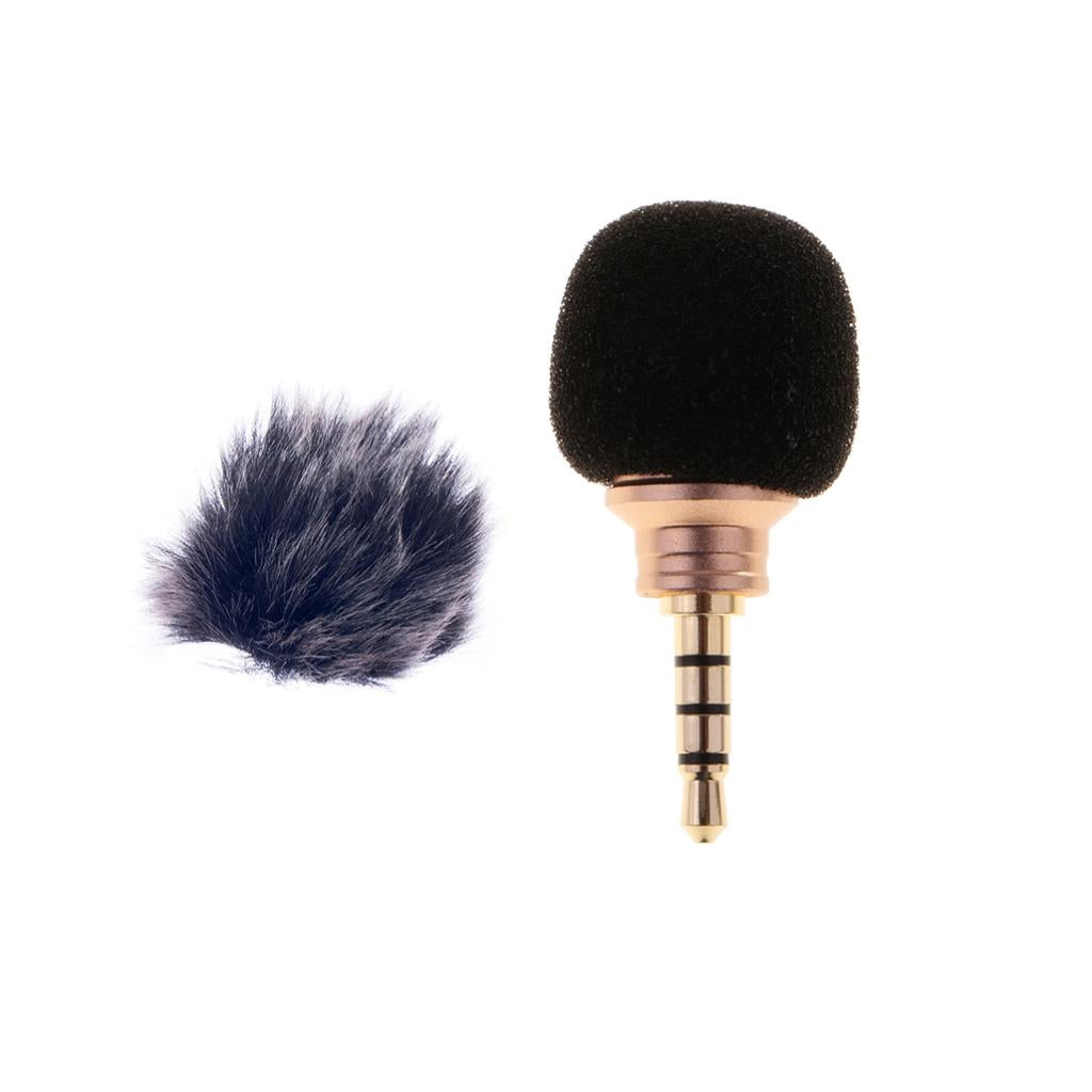 3.5mm Microphone for Mobile Cell Phone+Fur Microphone Windscreen Wind Muff