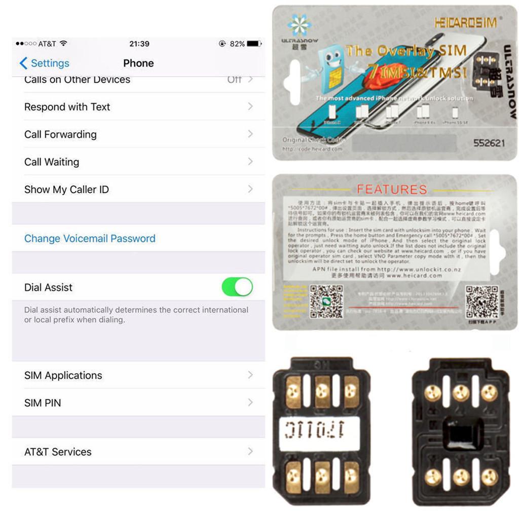 5 X Perfect Unlock Turbo Sim Card for iPhone X 8 7 6S 6 Plus+5S iOS 11.2 GPP