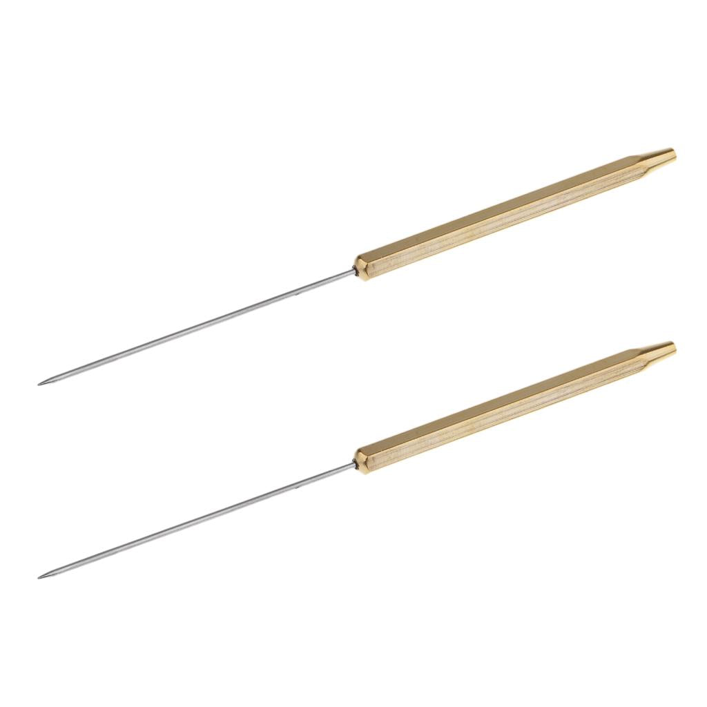 2pcs Fly Tying Bodkins Half Hitch Tools Handle Fly Tying Dubbing Needle 12cm