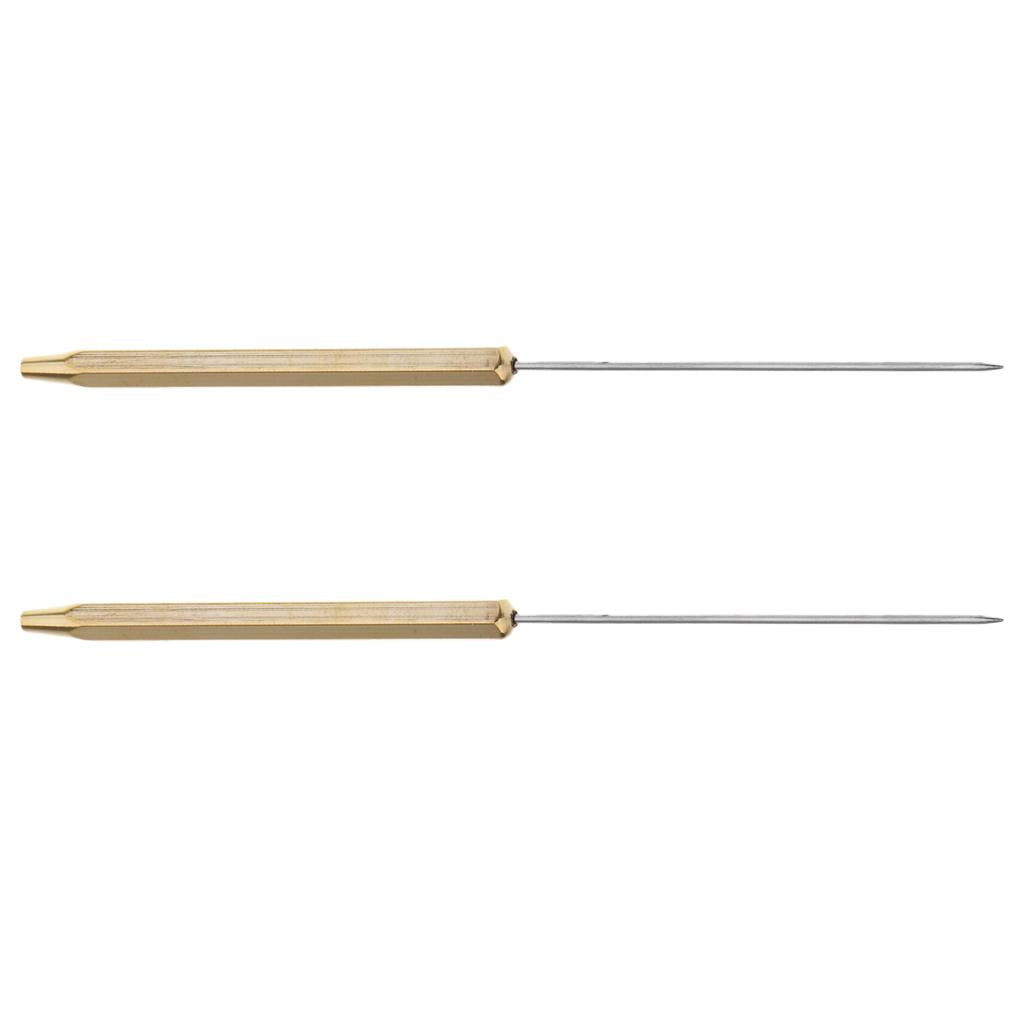 2pcs Fly Tying Bodkins Half Hitch Tools Handle Fly Tying Dubbing Needle 12cm