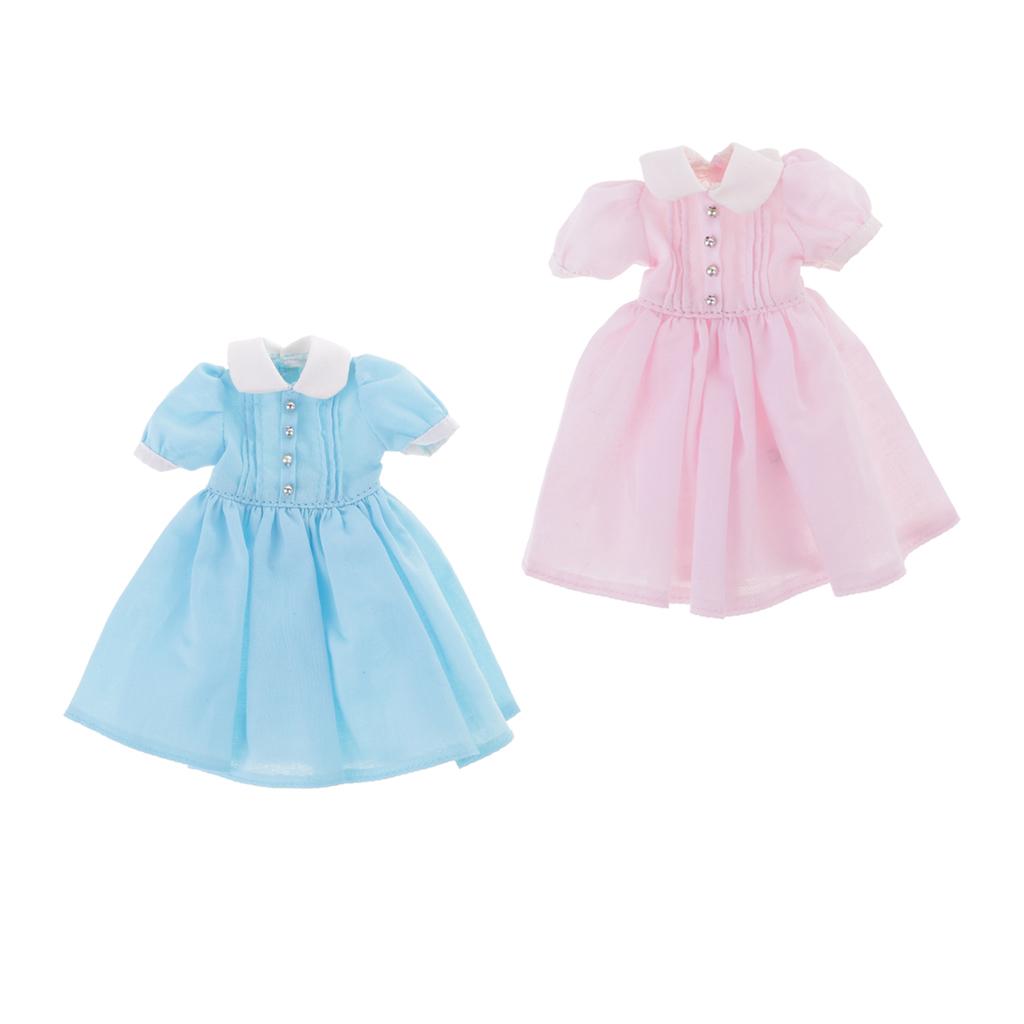 2PCS Lovely Dress Clothes Clothing Outfit for 1/6 Blythe Dolls Accessory