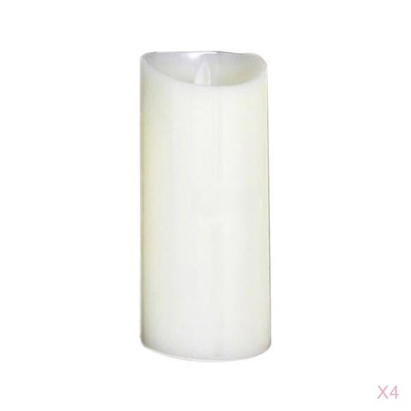 4Pcs Romantic LED Flameless Swing Flickering Simulation Candle Light 17.5cm