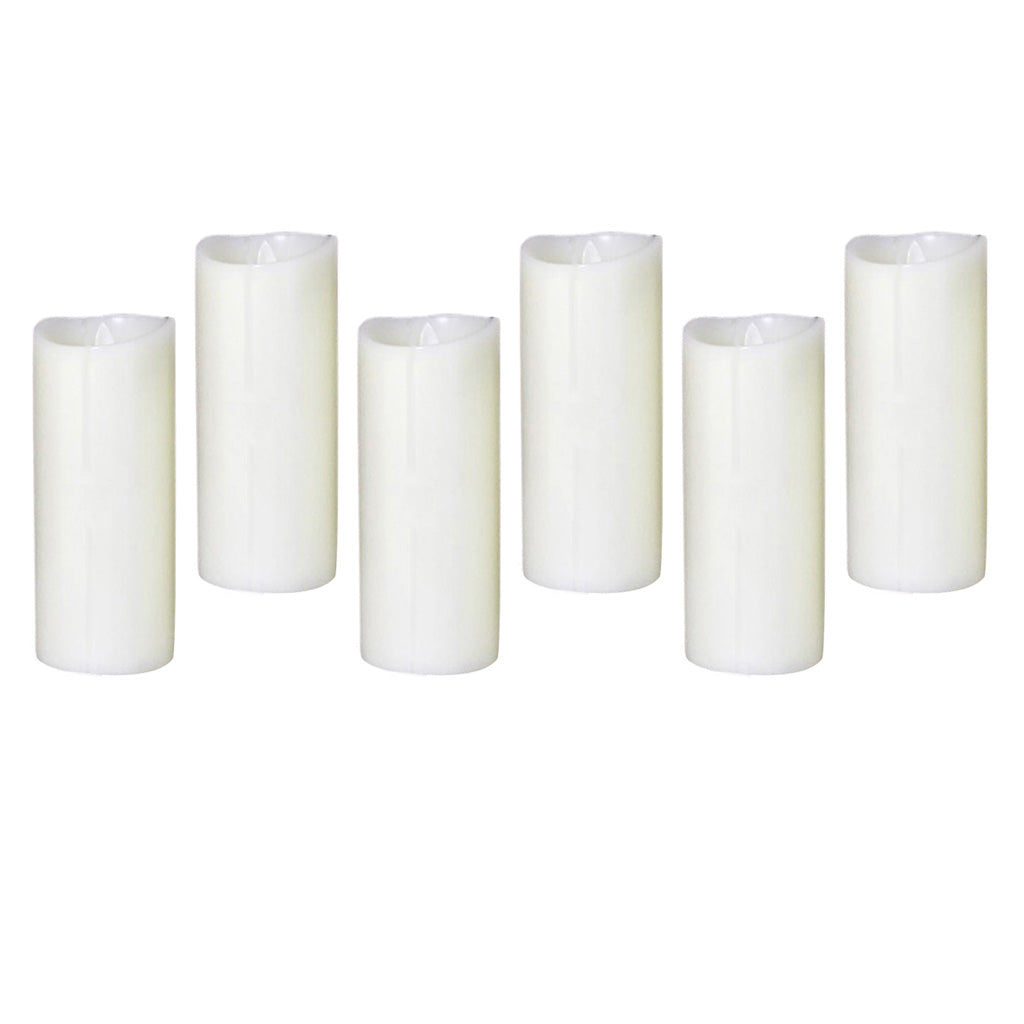 6Pcs Romantic LED Flameless Swing Flickering Simulation Candle Light 17.5cm