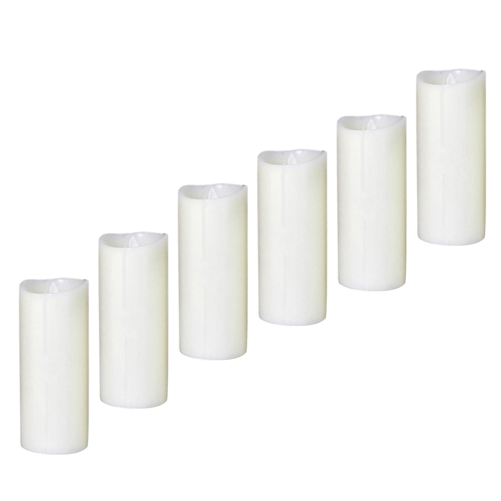 6Pcs Romantic LED Flameless Swing Flickering Simulation Candle Light 17.5cm