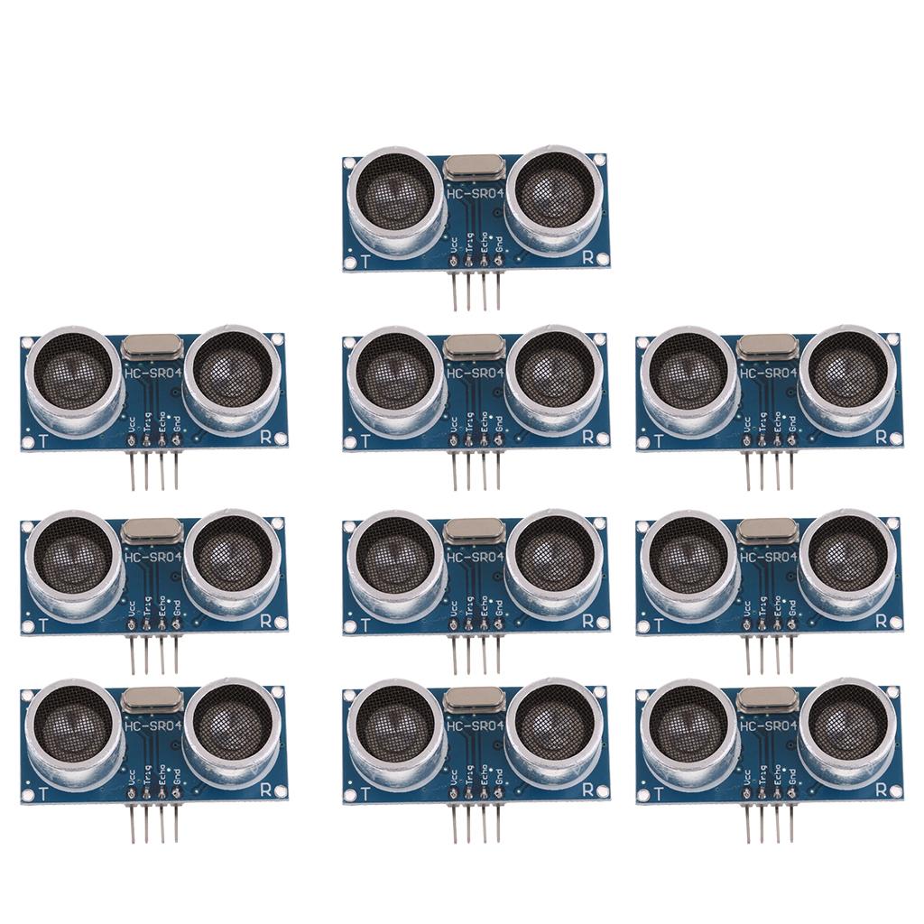 10Pcs HCSR04 Ultrasonic Distance Measuring Module Transducer Sensor