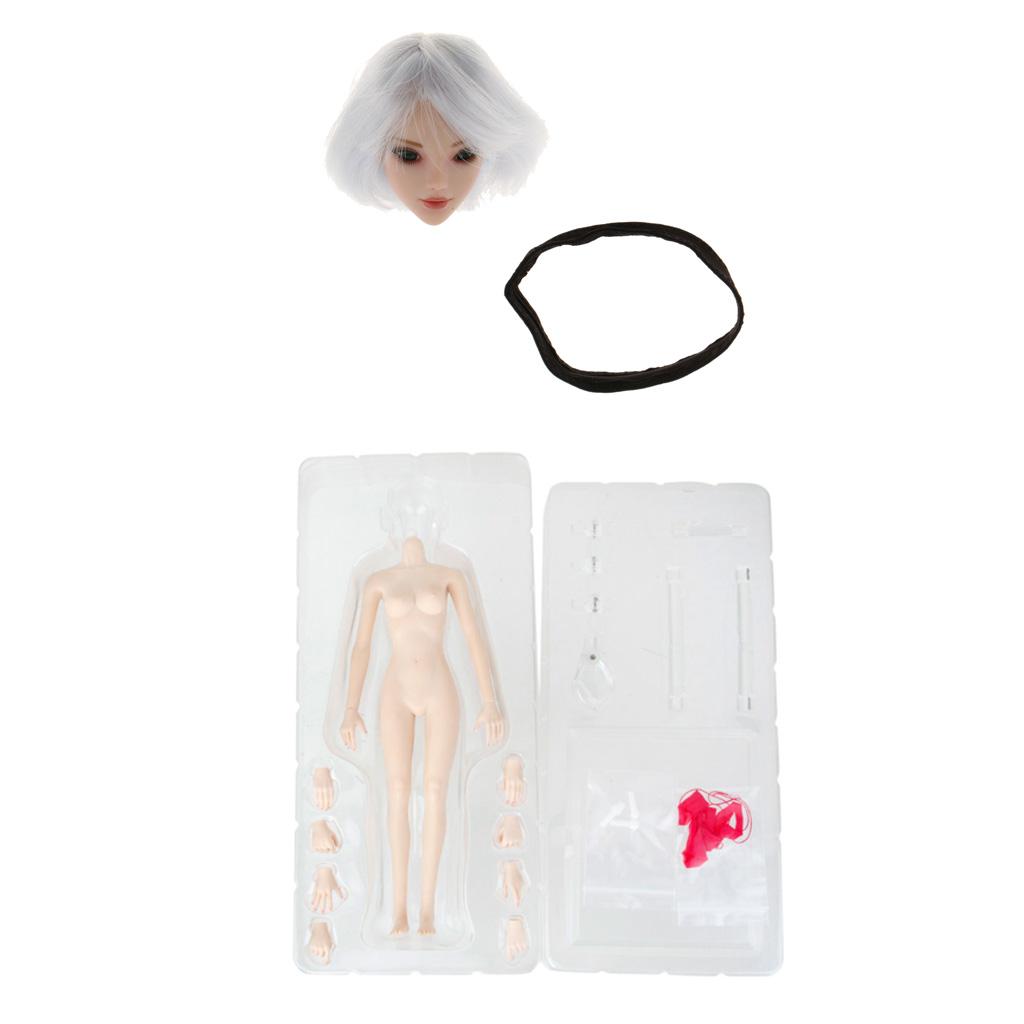 1/6 Head Sculpt + Seamless Small Busts Female Body for 12'' Action Figure