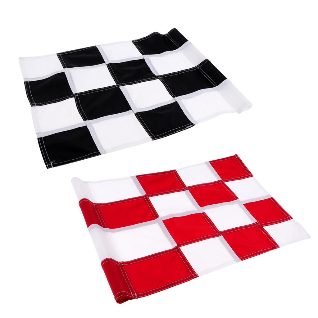 2 Pack Durable Backyard Practice Golf Hole Pole Cup Flag Putting Green Flags