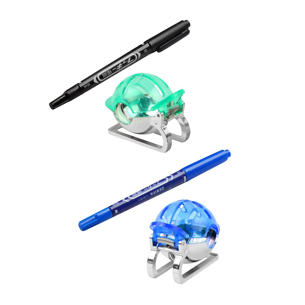 2x Golf Ball Liner Marker Pen Line Drawer Drawing Alignment Tool Blue Green