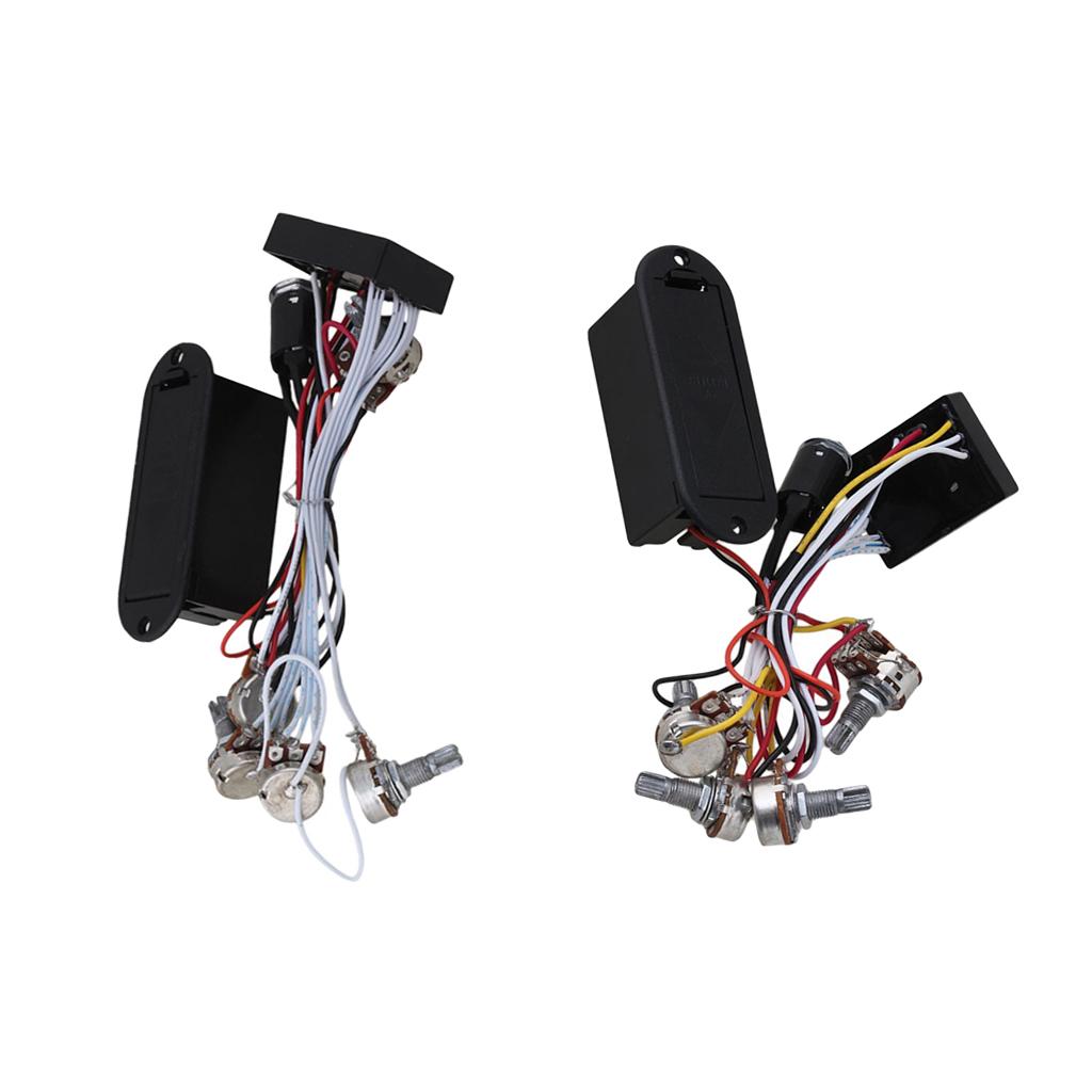 2 Band +3 Band Electric Guitar Bass Active Equalizer Preamp Circuit Pickup