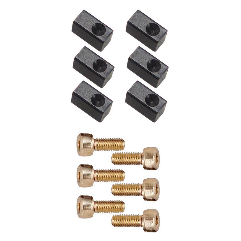6 Sets Electric Guitar Hexagon Screws + Tremolo Bridge Saddle Insert Lock