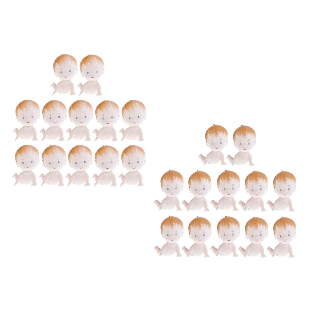 24pcs Mini Baby Doll Baby Shower Table Decor Party Bag Filler 5.5x6x 3.5cm