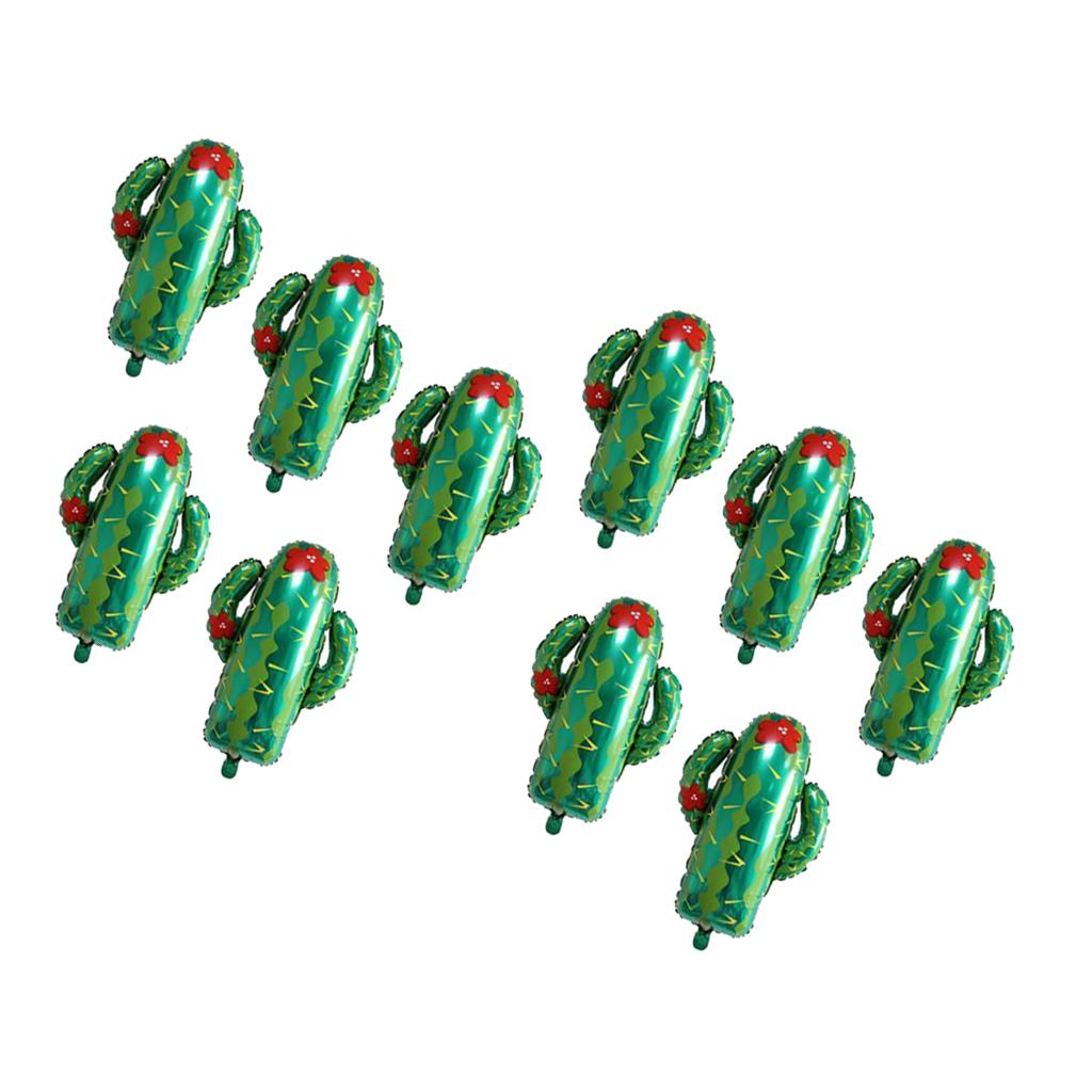 10 Pieces Cactus Aluminium Foil Balloon Baby Shower Kid Birthday Party Decor