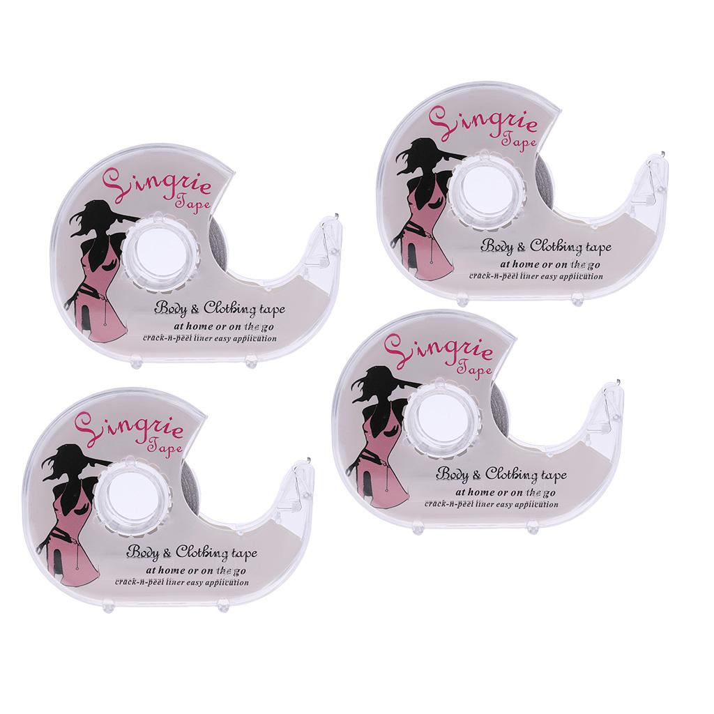 4x Double-Sided Lingerie Tape Adhesive For Clothes Dress Body Wedding Prom