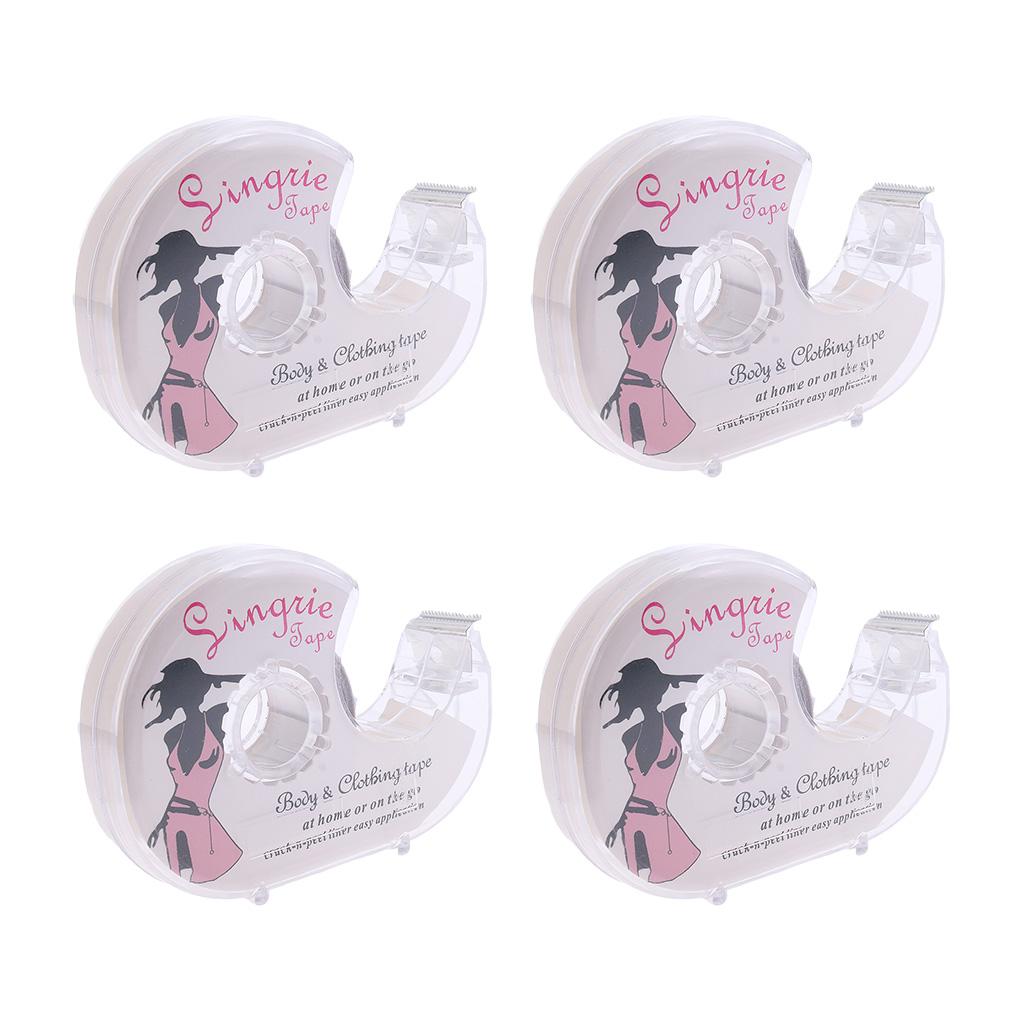 4x Double-Sided Lingerie Tape Adhesive For Clothes Dress Body Wedding Prom