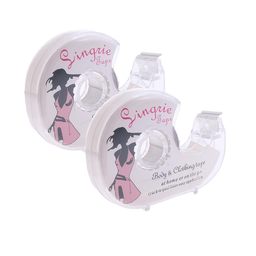 2x Double-Sided Lingerie Tape Adhesive For Clothes Dress Body Wedding Prom